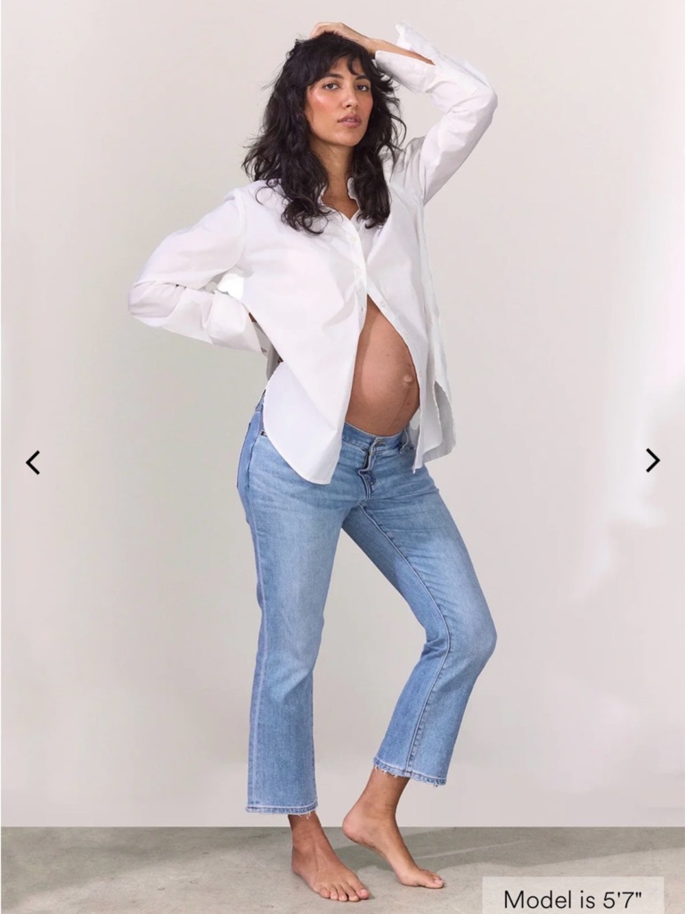 Hatch Cropped Maternity Jeans